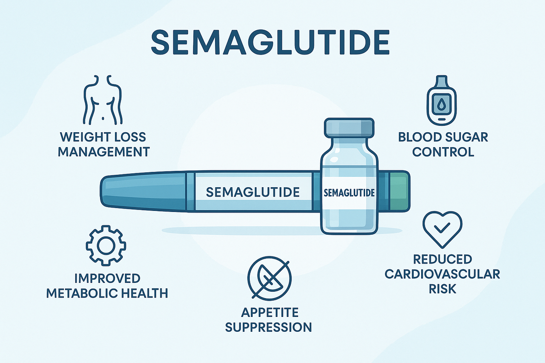 Semaglutide — The Modern Medical Solution for Sustainable Fat Loss. Science-backed, physician-guided, and built for performance.